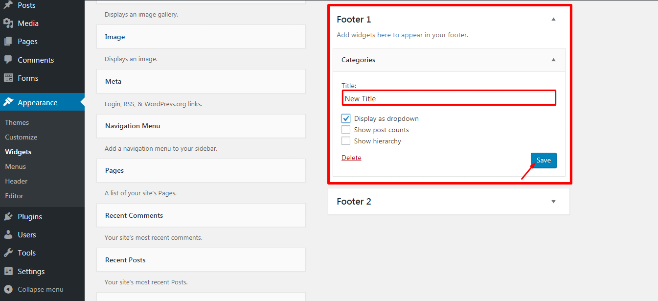 How to add a widget on your WordPress website footer? (Step by Step Guide) Adding Widget in the Footer 3 - How to add a widget on your WordPress website footer? (Step by Step Guide)