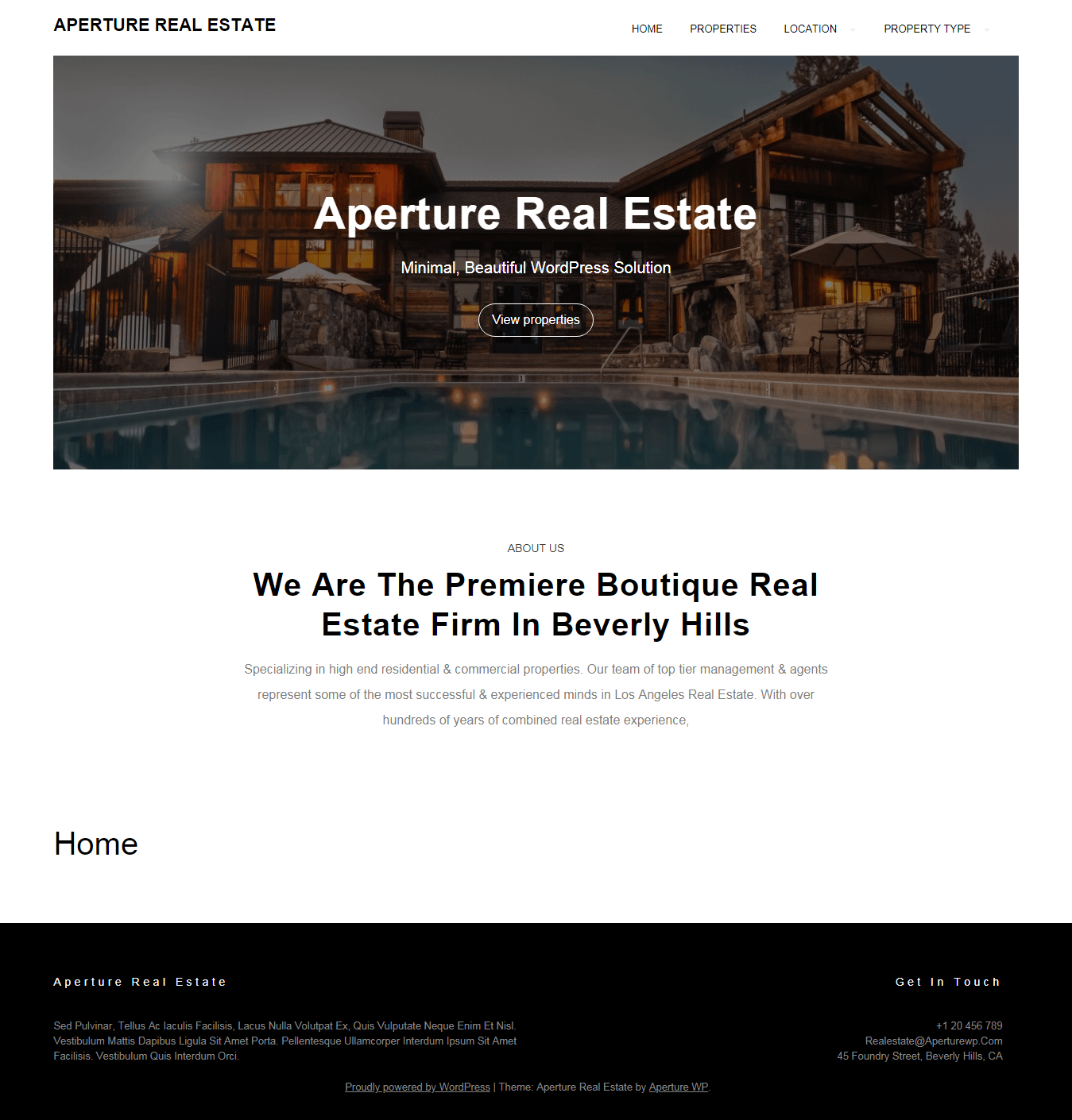 10+ Best Free Home Rental and Property WordPress Themes aperture real estate best free home rental property wordpress theme - 10+ Best Free Home Rental and Property WordPress Themes