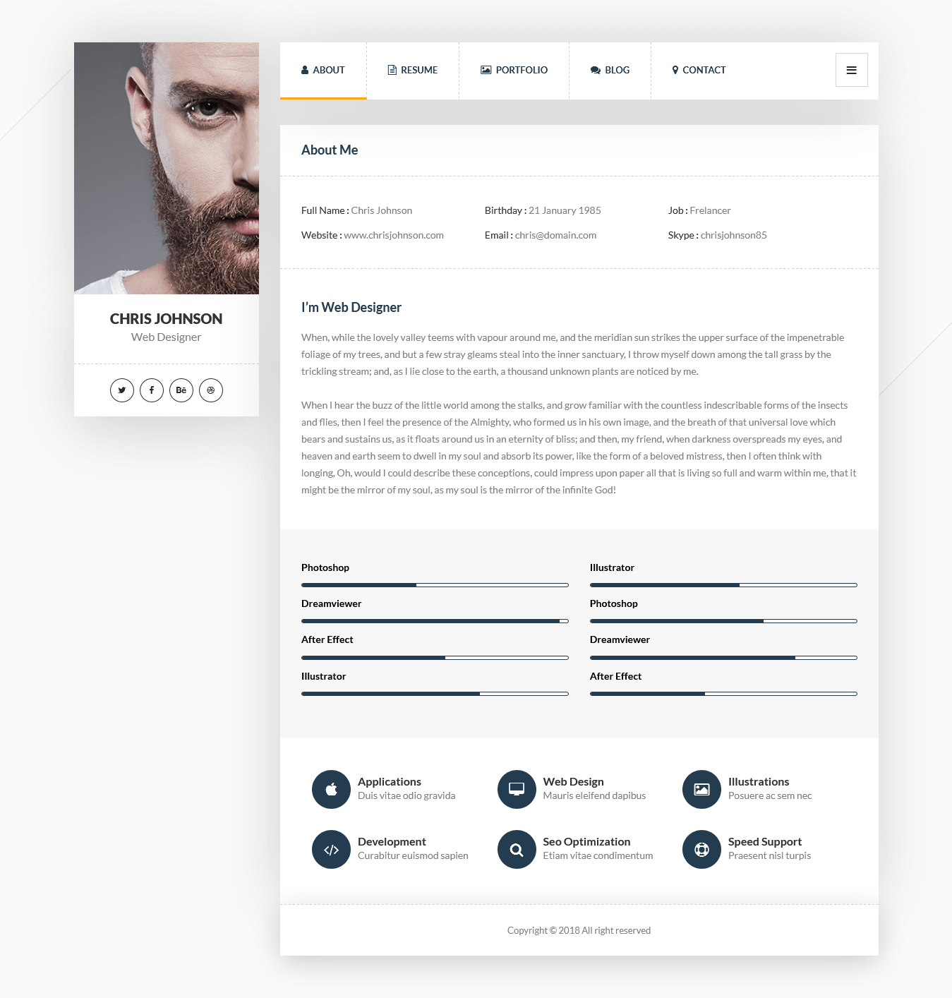 10+ Best Premium Resume WordPress Themes picard best premium resume wordpress theme - 10+ Best Premium Resume WordPress Themes