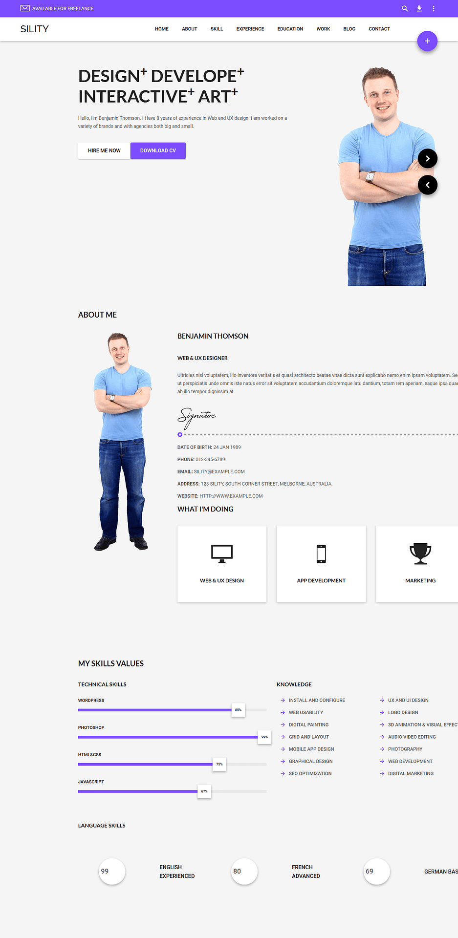 10+ Best Premium Resume WordPress Themes sility best premium resume wordpress theme - 10+ Best Premium Resume WordPress Themes