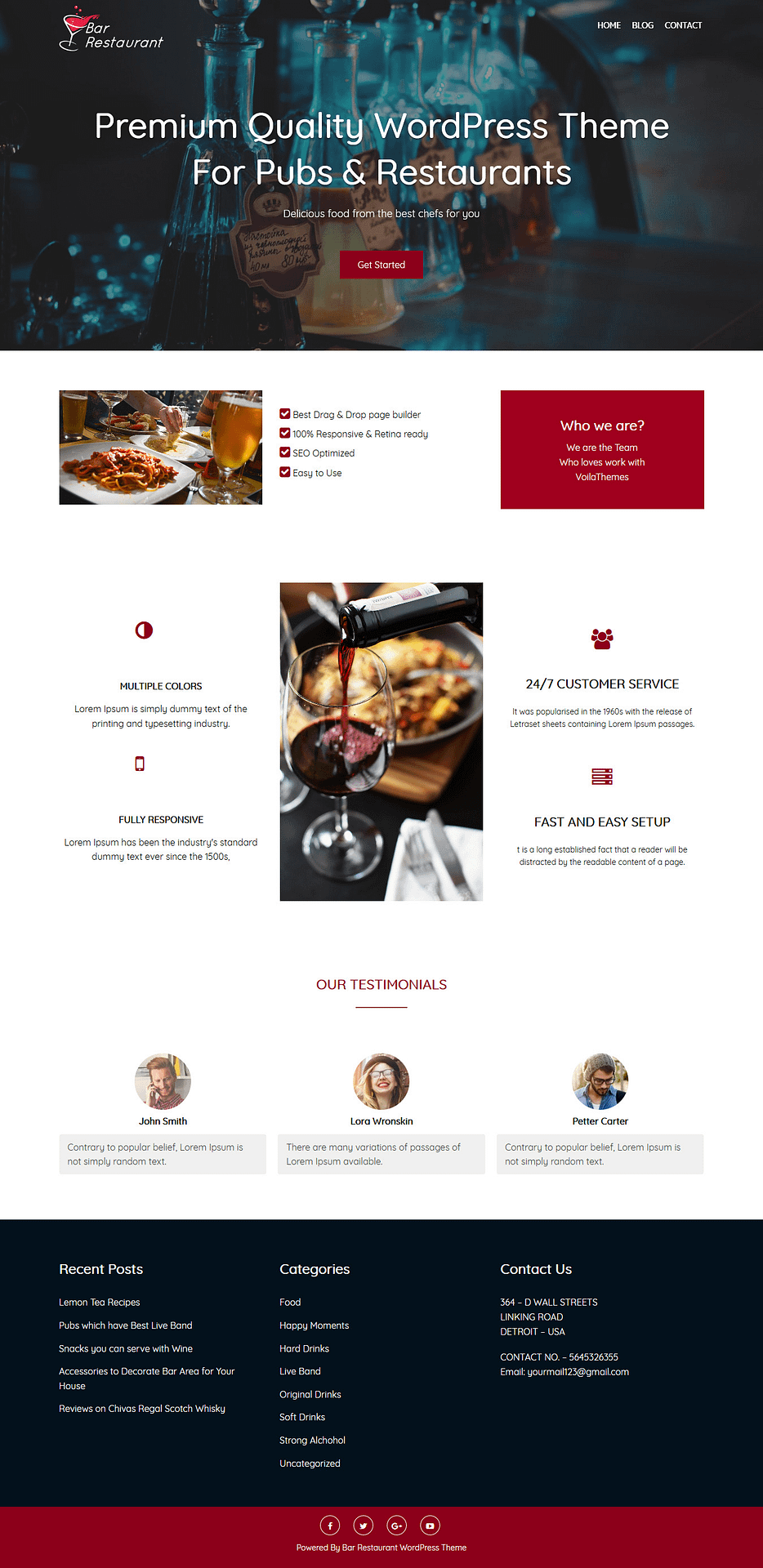 10+ Best Free Bar and Pub WordPress Themes bar restaurant best free bar pub wordpress theme - 10+ Best Free Bar and Pub WordPress Themes