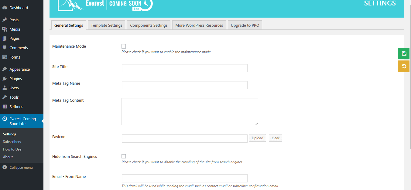 How to create a beautiful coming soon page in WordPress? Create Beautiful Coming Soon Page using Everest Coming Soon Lite 9 - How to create a beautiful coming soon page in WordPress?