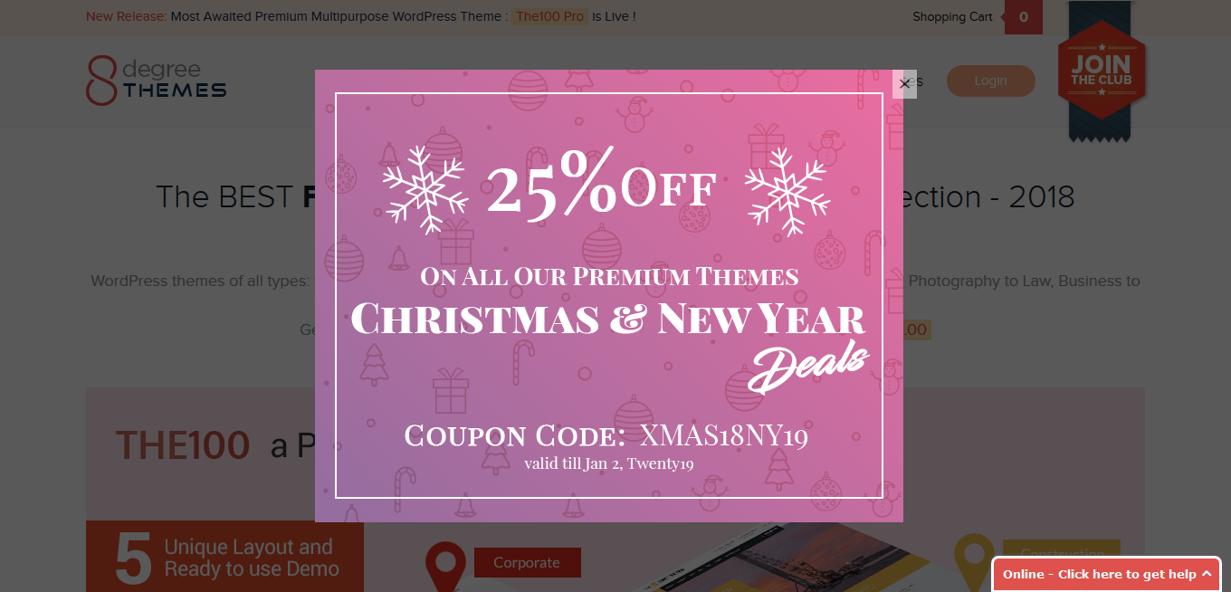 Best WordPress Deals for Christmas and New Year 2019 8degree christmas deals - Best WordPress Deals for Christmas and New Year 2019