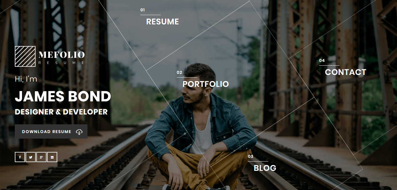 10+ Best Premium Resume WordPress Themes mefolio best premium resume wordpress theme - 10+ Best Premium Resume WordPress Themes