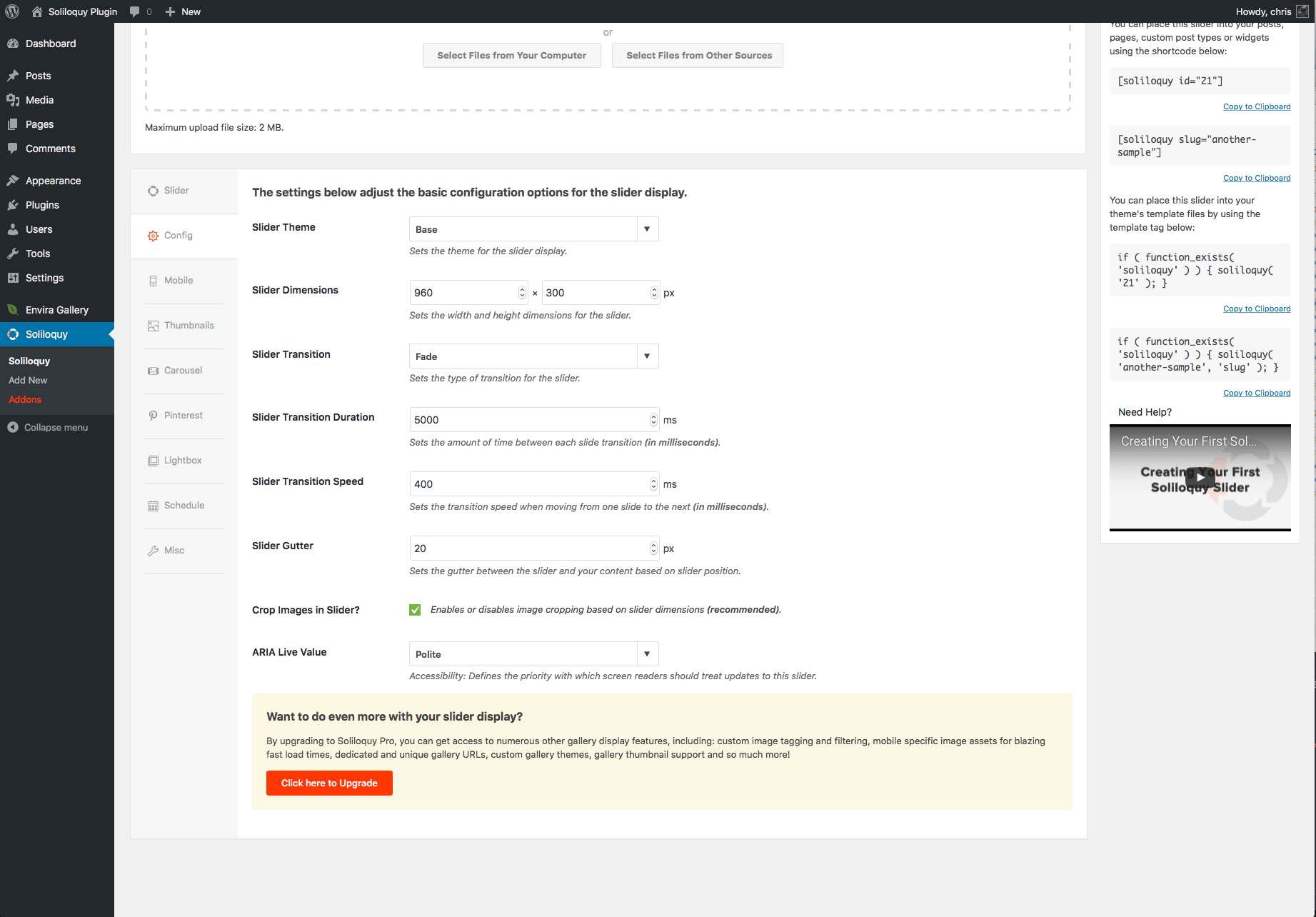 10+ Best Free WordPress Slider Plugins configuration option slider by soliloquy - 10+ Best Free WordPress Slider Plugins