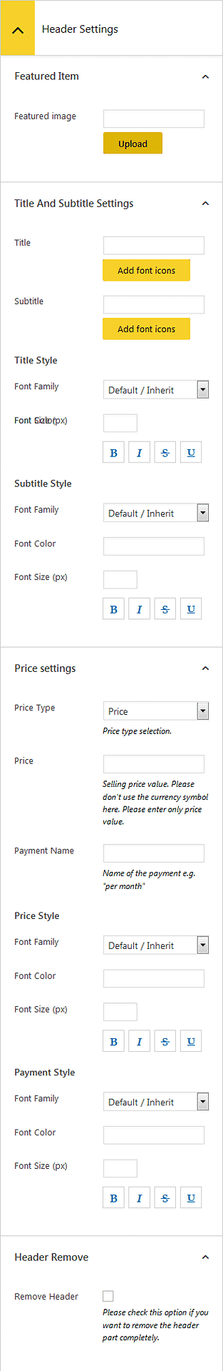 How to Add Pricing Tables on WordPress Website? (Step by Step Guide) ap pricing tables lite column header settings - How to Add Pricing Tables on WordPress Website? (Step by Step Guide)