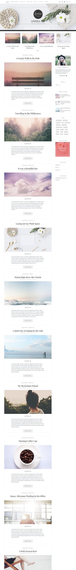 10+ Best Free Feminine WordPress Themes anissa best free feminine wordpress theme - 10+ Best Free Feminine WordPress Themes