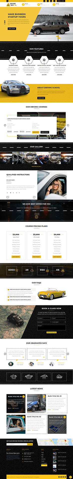 10+ Best Free Automobile WordPress Themes driving school best free automobile wordpress theme - 10+ Best Free Automobile WordPress Themes