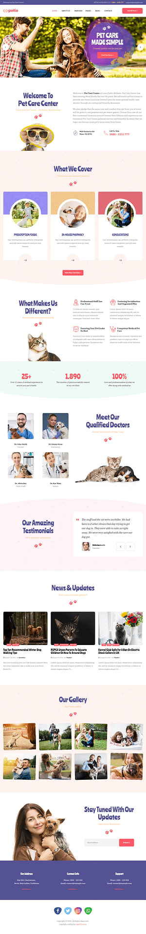 10+ Best Premium Animal and Pet WordPress Themes petie best premium animal and pet wordpress theme - 10+ Best Premium Animal and Pet WordPress Themes