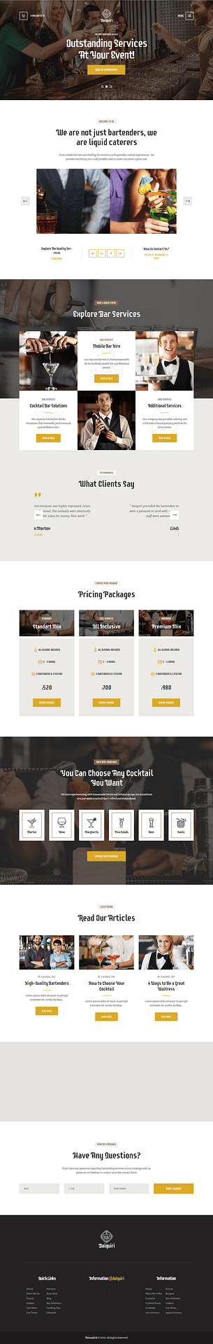 10+ Best Premium Bar and Pub WordPress Themes daiquiri best premium bar pub wordpress theme - 10+ Best Premium Bar and Pub WordPress Themes