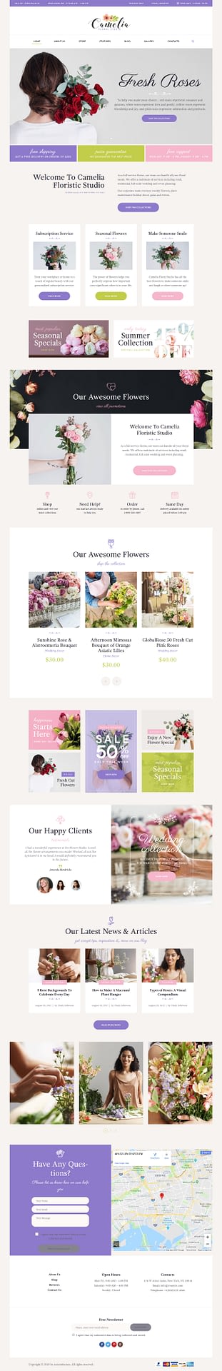10+ Best Premium Florist and Floriculture WordPress Themes camelia best premium florist floriculture wordpress theme - 10+ Best Premium Florist and Floriculture WordPress Themes