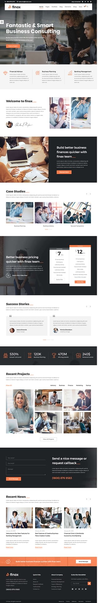 10+ Best Premium Drag and Drop WordPress Themes finax best premium drag drop wordpress theme - 10+ Best Premium Drag and Drop WordPress Themes