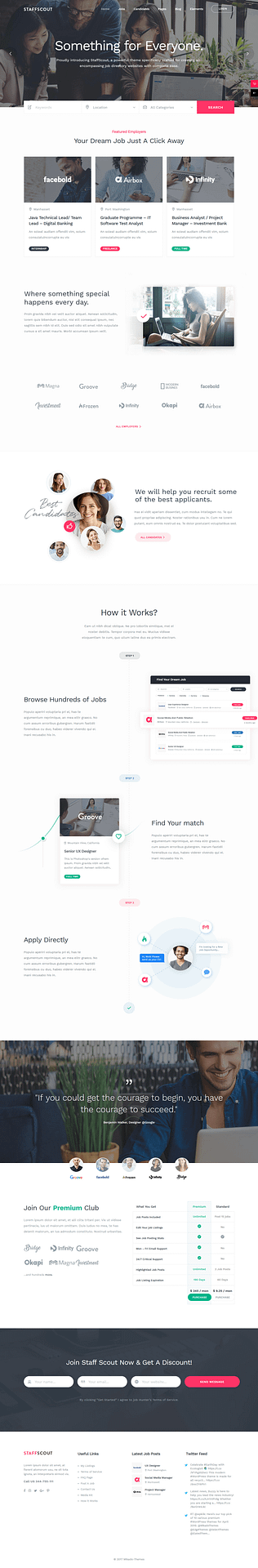 10+ Best Premium Job Board WordPress Themes staffscout best premium job board wordpress theme - 10+ Best Premium Job Board WordPress Themes