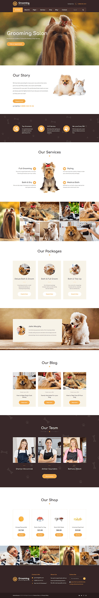 10+ Best Premium Animal and Pet WordPress Themes pet grooming best premium animal and pet wordpress theme - 10+ Best Premium Animal and Pet WordPress Themes