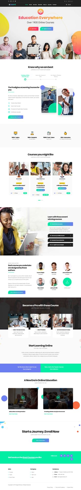 10+ Best Premium LMS WordPress Themes elearni best premium lms wordpress theme - 10+ Best Premium LMS WordPress Themes