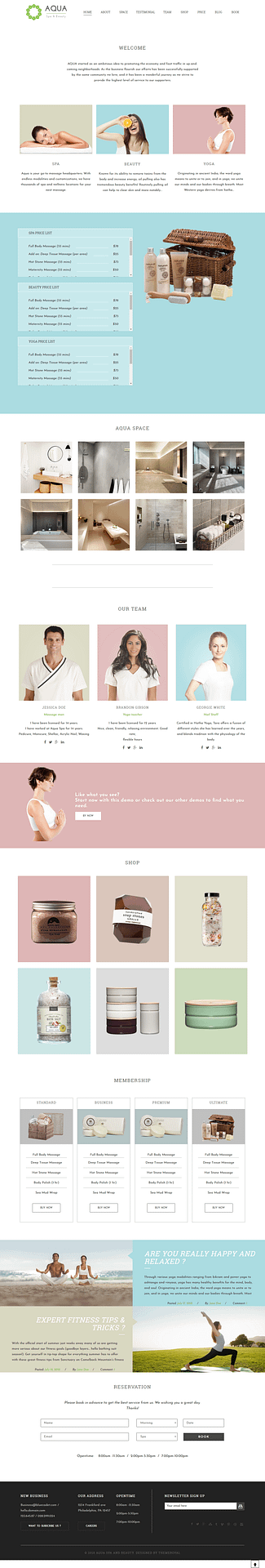 10+ Best Premium Spa and Beauty WordPress Themes aqua best premium spa beauty wordpress theme - 10+ Best Premium Spa and Beauty WordPress Themes