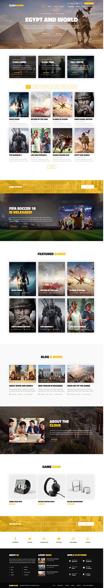 10+ Best Premium Gaming WordPress Themes cloux best premium gaming wordpress theme - 10+ Best Premium Gaming WordPress Themes