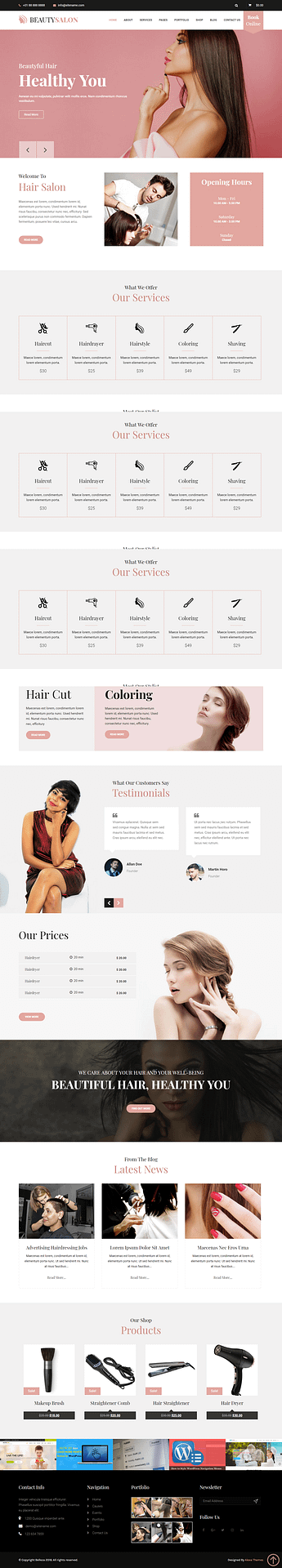 10+ Best Free Spa and Beauty WordPress Themes belleza - 10+ Best Free Spa and Beauty WordPress Themes