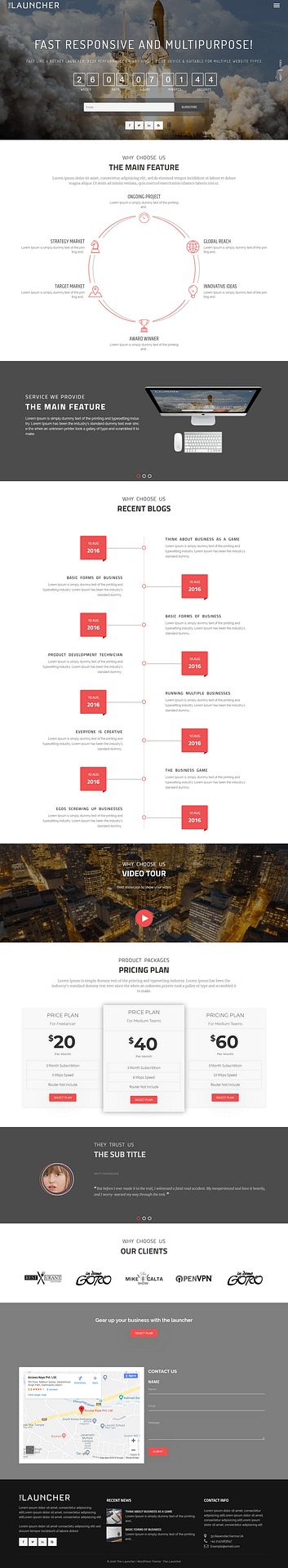 10+ Best Free Multipurpose WordPress Themes and Templates the launcher best free coming soon under construction wordpress themes templates - 10+ Best Free Multipurpose WordPress Themes and Templates