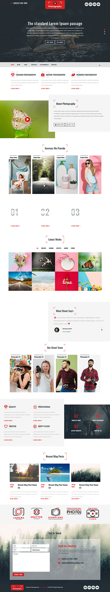 10+ Best Free Gallery WordPress Themes multipurpose photography best free gallery wordpress theme - 10+ Best Free Gallery WordPress Themes