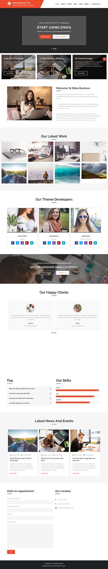10+ Best Free Accounting WordPress Themes dikka business best free accounting wordpress theme - 10+ Best Free Accounting WordPress Themes