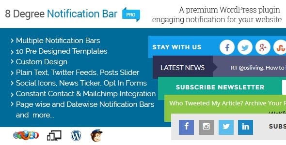 5+ Best WordPress Notification Bar Plugins (Premium Collection) 8degree notification bar pro - 5+ Best WordPress Notification Bar Plugins (Premium Collection)