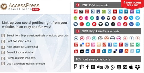 5+ Best WordPress Social Icons Plugins accesspress social icons pro - 5+ Best WordPress Social Icons Plugins