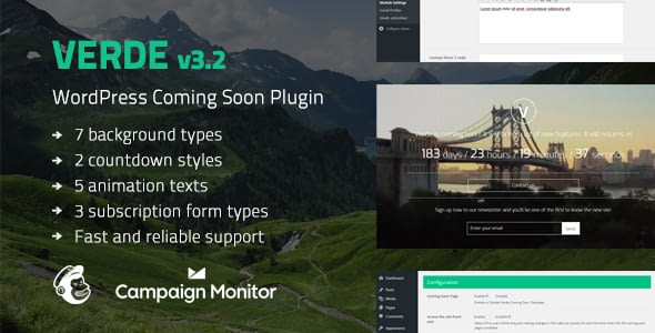 5+ Best Coming Soon & Maintenance Mode Plugins for WordPress verde - 5+ Best Coming Soon & Maintenance Mode Plugins for WordPress