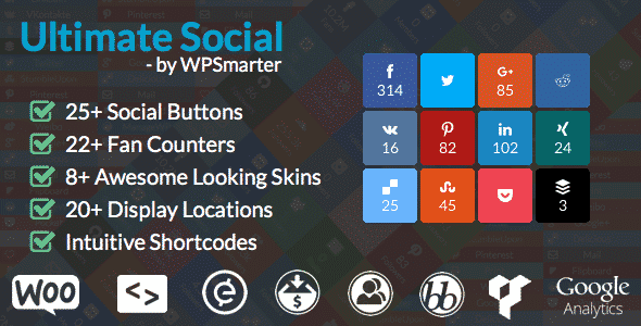 5+ Best WordPress Social Media Share/Counter Plugins (Premium Collection) ultimate social - 5+ Best WordPress Social Media Share/Counter Plugins (Premium Collection)
