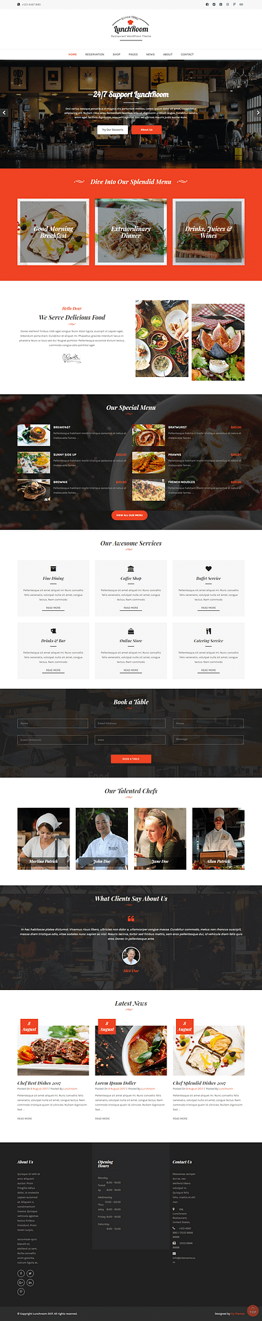 10+ Best Free Bar and Pub WordPress Themes lunchroom best free bar pub wordpress theme - 10+ Best Free Bar and Pub WordPress Themes