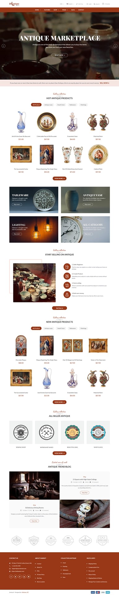 10+ Best Premium Marketplace WordPress Themes antiquemall best premium marketplace wordpress theme - 10+ Best Premium Marketplace WordPress Themes