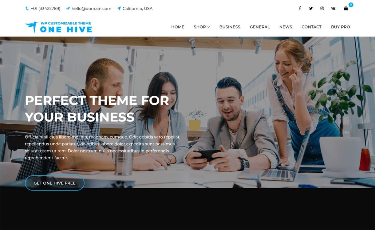21+ Best Free WordPress Themes May 2018 one hive - 21+ Best Free WordPress Themes May 2018
