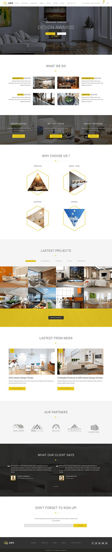 10+ Best Premium Architecture WordPress Themes arc best premium architecture wordpress theme - 10+ Best Premium Architecture WordPress Themes