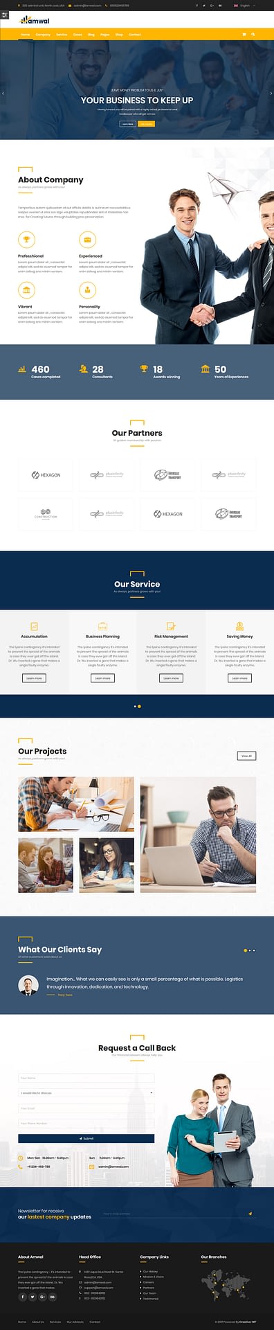 10+ Best Premium Accounting WordPress Themes amwal best premium accounting wordpress theme - 10+ Best Premium Accounting WordPress Themes