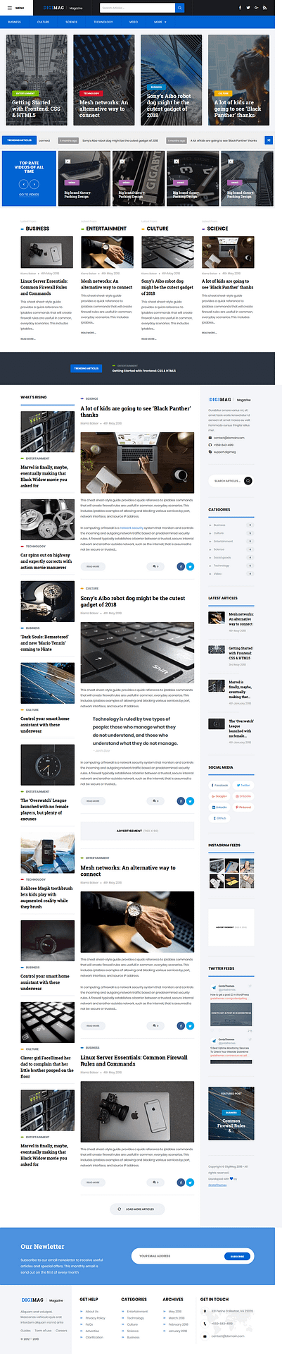 10+ Best Free Video and Music WordPress Themes digimag best free video and music wordpress theme - 10+ Best Free Video and Music WordPress Themes