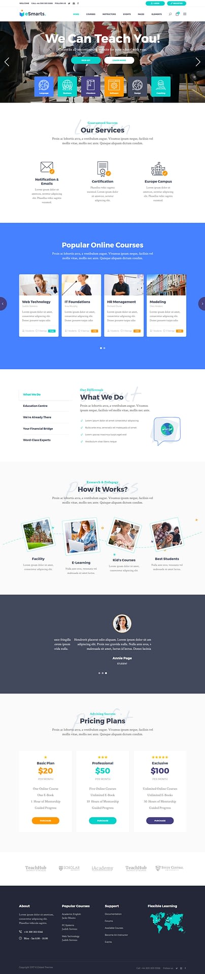 10+ Best Premium LMS WordPress Themes esmarts best premium lms wordpress theme - 10+ Best Premium LMS WordPress Themes