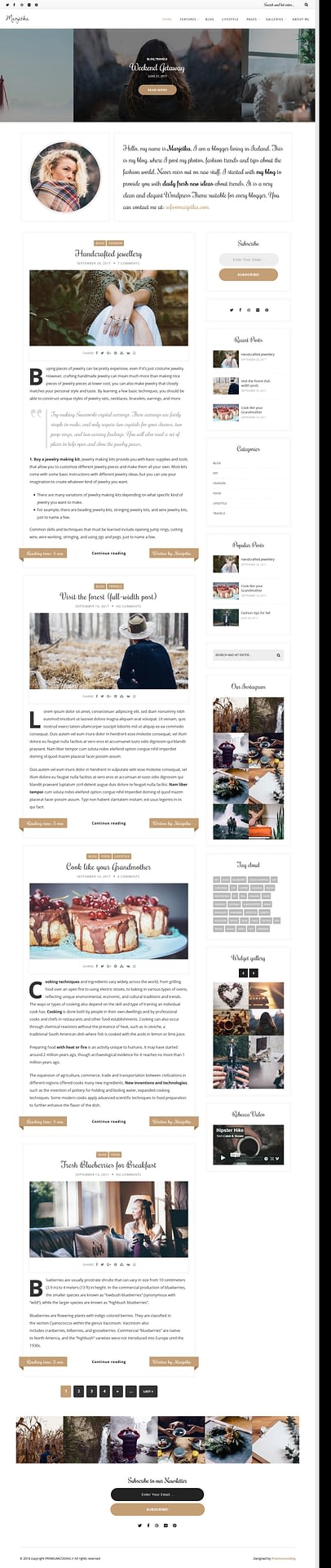 10+ Best Feminine WordPress Themes (Premium Version) marjetka best premium feminine wordpress theme 1 - 10+ Best Feminine WordPress Themes (Premium Version)