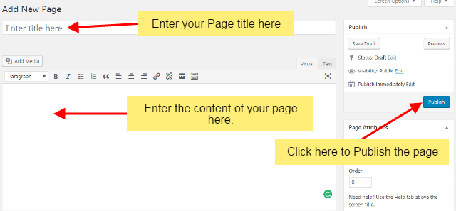 How to create your first WordPress page? step 2 1 - How to create your first WordPress page?