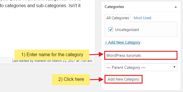 How to organize your WordPress posts into categories cc step 2 - How to organize your WordPress posts into categories