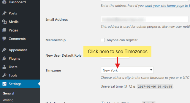 How to set the timezone of your WordPress website? step2 3 - How to set the timezone of your WordPress website?