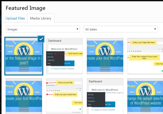 How to set the featured image in a page or post? step 6 - How to set the featured image in a page or post?