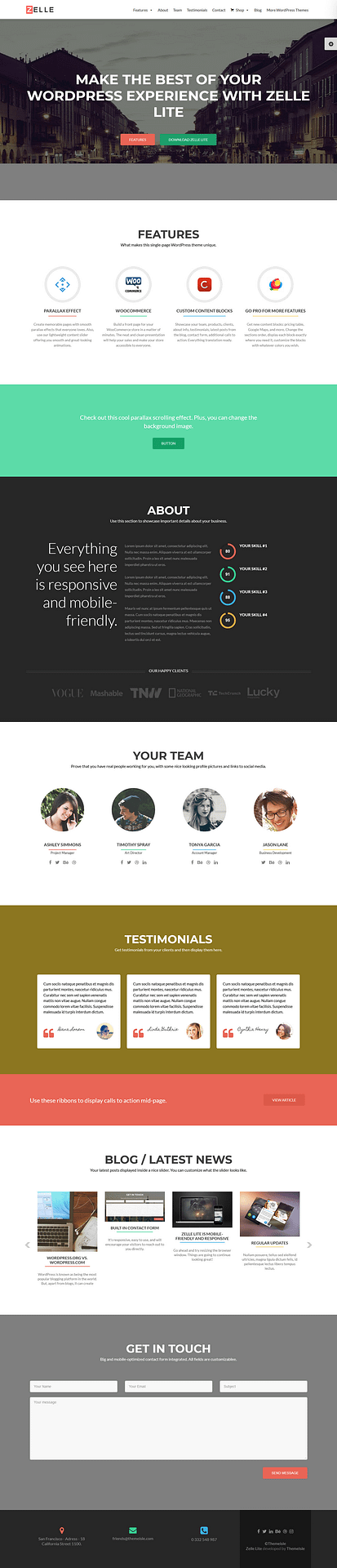 10+ Best Free BuddyPress WordPress Themes zerif lite best free buddypress wordpress theme - 10+ Best Free BuddyPress WordPress Themes
