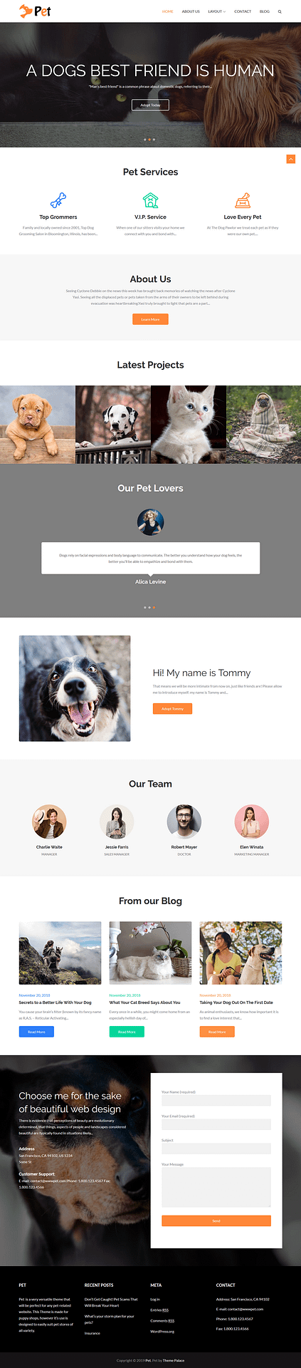 10+ Best Free Animal and Pet WordPress Themes pet business free animal and pet wordpress theme - 10+ Best Free Animal and Pet WordPress Themes