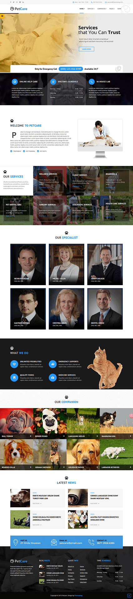 10+ Best Premium Animal and Pet WordPress Themes pet care best premium animal and pet wordpress theme - 10+ Best Premium Animal and Pet WordPress Themes