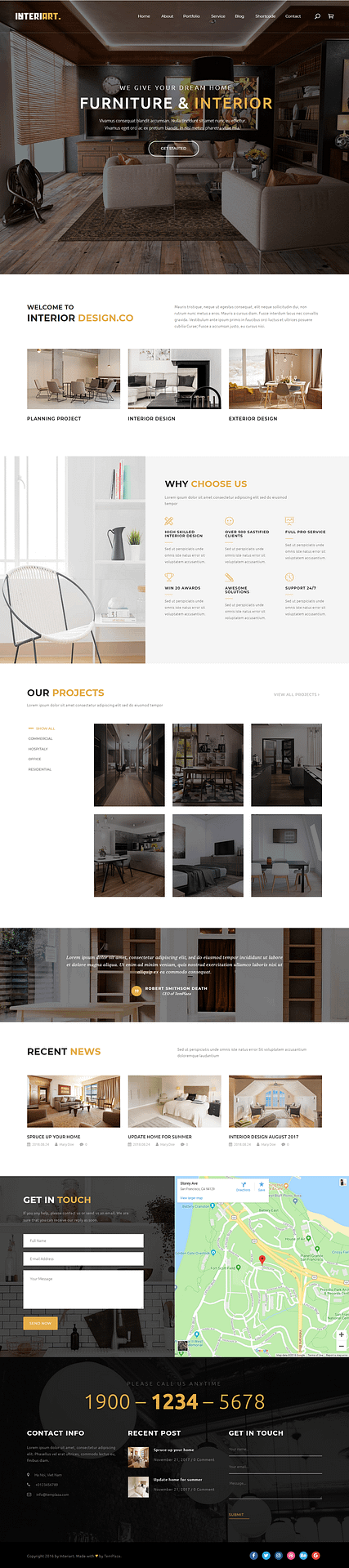10+ Best Premium Interior Design WordPress Themes interiart best premium interior design wordpress theme - 10+ Best Premium Interior Design WordPress Themes