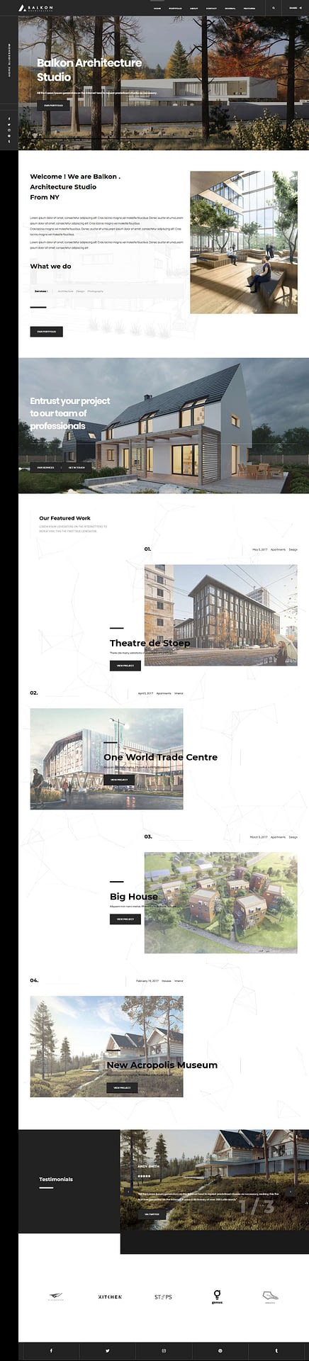 10+ Best Premium Architecture WordPress Themes balkon best premium architecture wordpress theme - 10+ Best Premium Architecture WordPress Themes