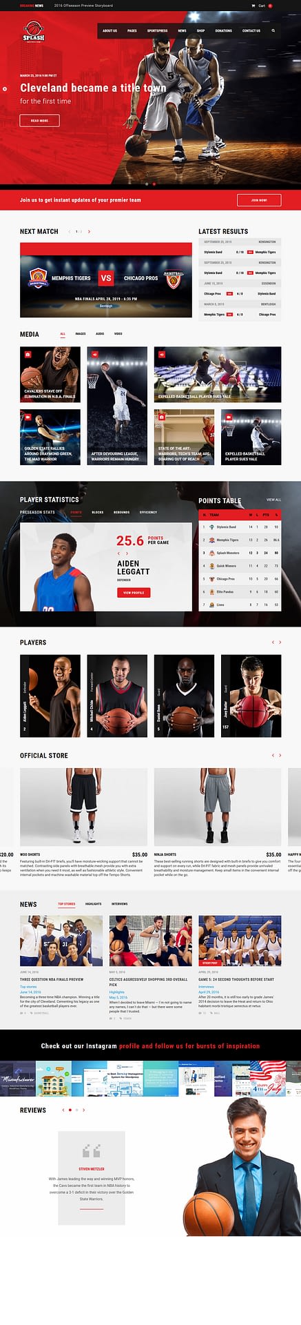 10+ Best Premium Sports WordPress Themes splash best premium sports wordpress theme 1 - 10+ Best Premium Sports WordPress Themes