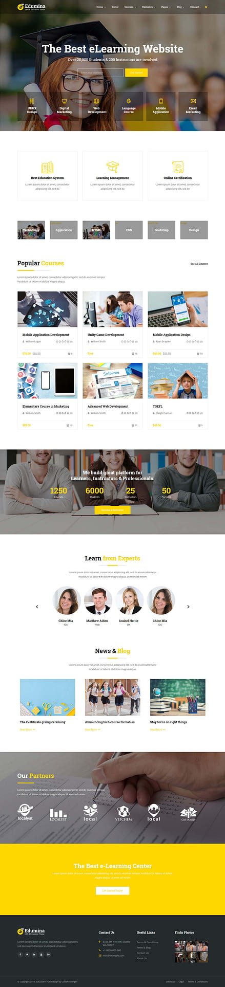 10+ Best Premium LMS WordPress Themes edumina best premium lms wordpress theme - 10+ Best Premium LMS WordPress Themes