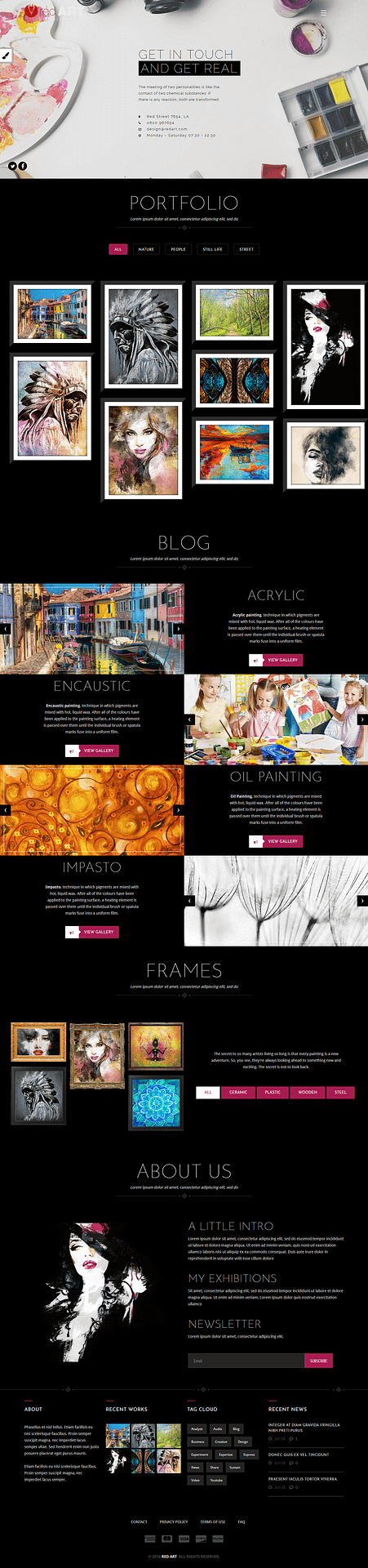 10+ Best Premium Gallery WordPress Themes red art best premium gallery wordpress theme - 10+ Best Premium Gallery WordPress Themes