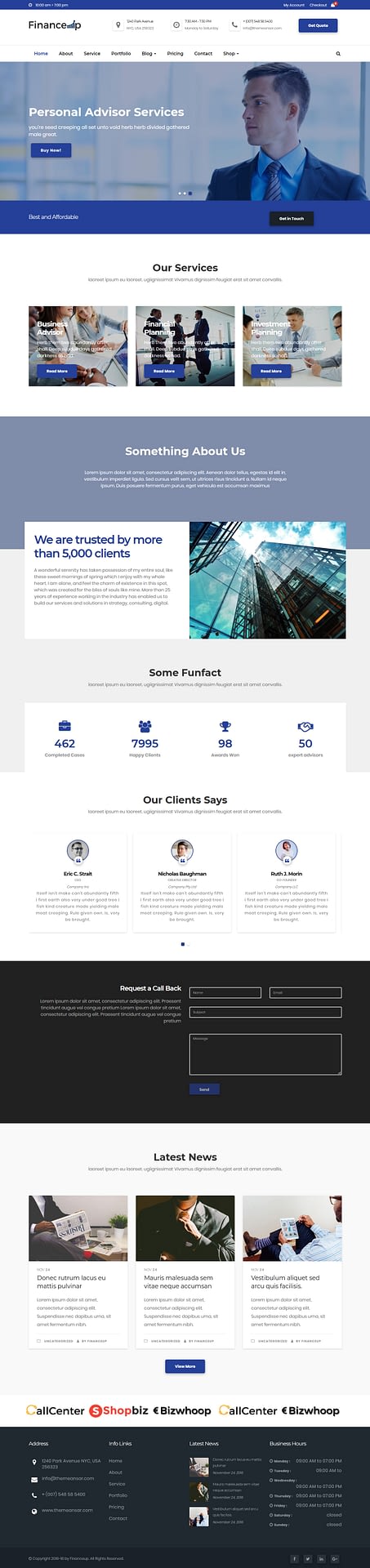 10+ Best Free Accounting WordPress Themes financeup best free accounting wordpress theme - 10+ Best Free Accounting WordPress Themes